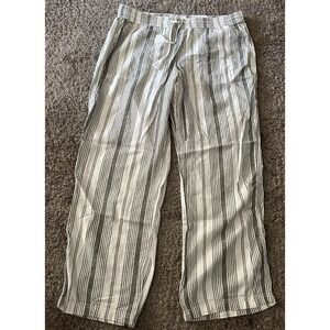 Sonoma Goods For Life Womens XL Wide Leg Pants Linen Blend‎ Pull On Nwt
